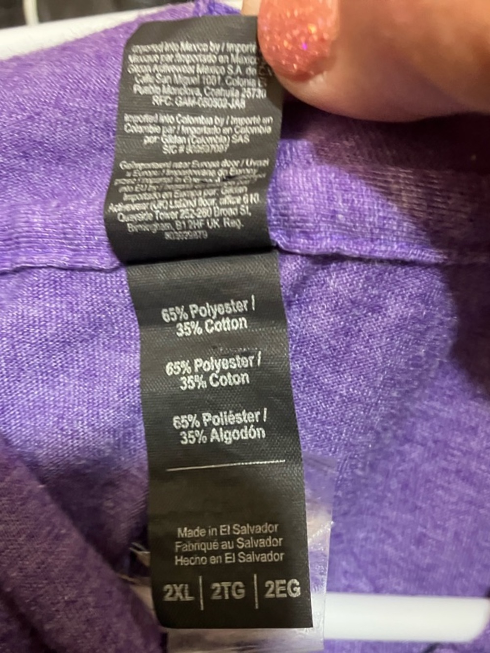 Anvil Purple Knit Hoodie - Picture 4 of 8